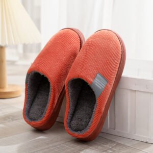 Men's cozy slippers - Orange